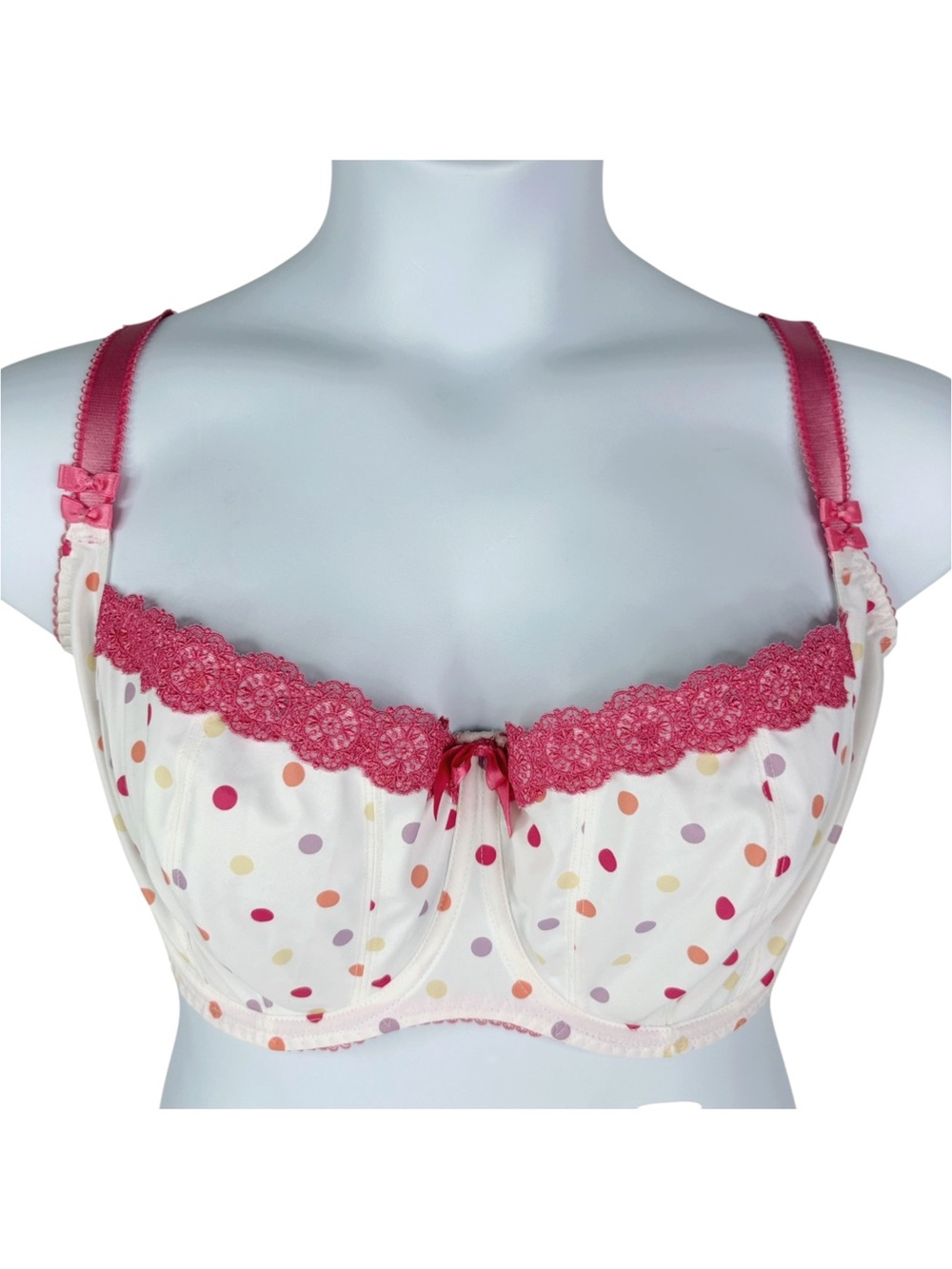 Bravissimo Sweet Bon Bon Balconette Bra sz 34GG (UK) * Polka Dots Balcony Bra